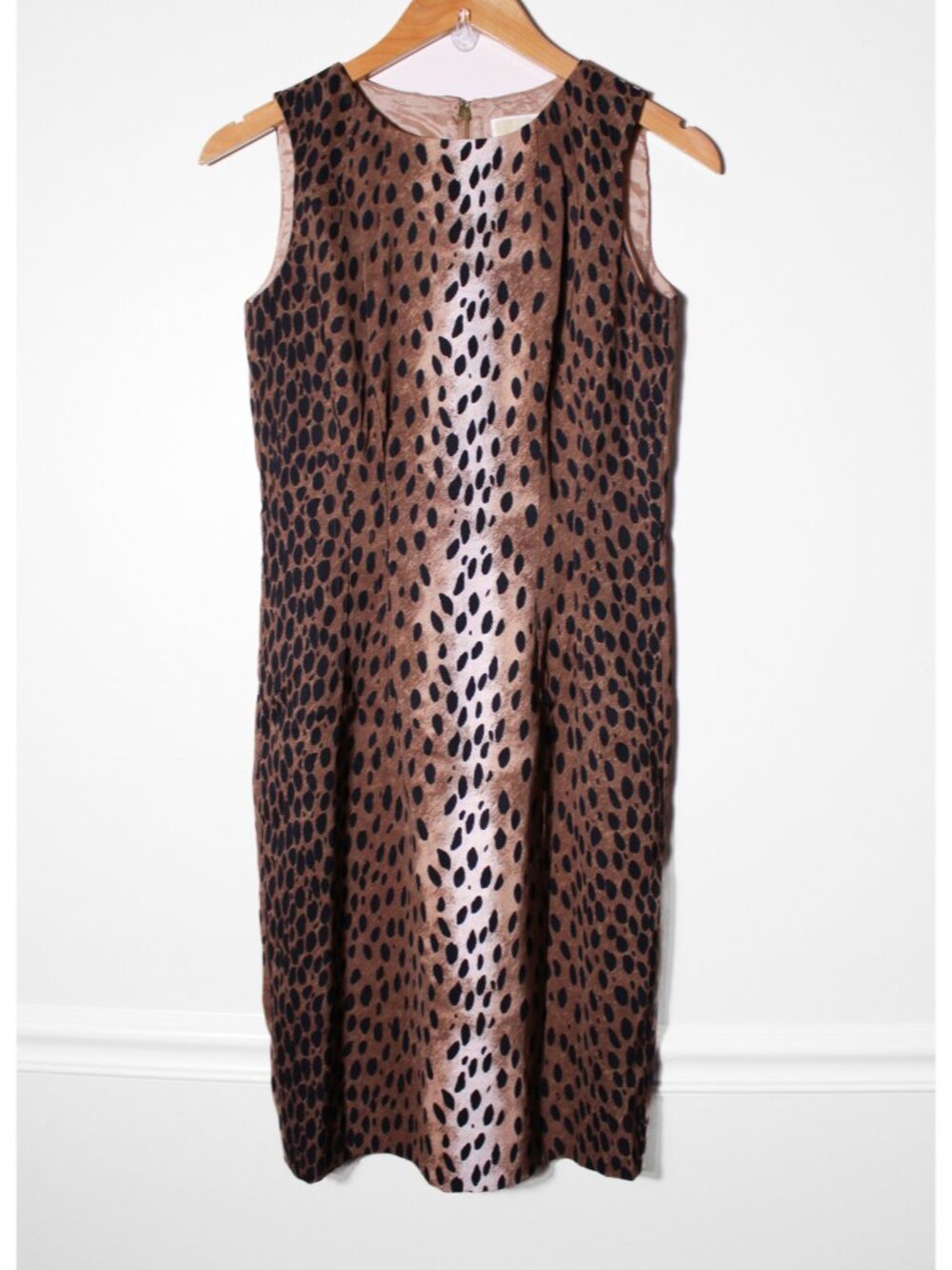 Michael by Michael Kors Brown Animal Print Shift Dress Size 4